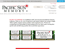 Tablet Screenshot of pacificsunmemory.com